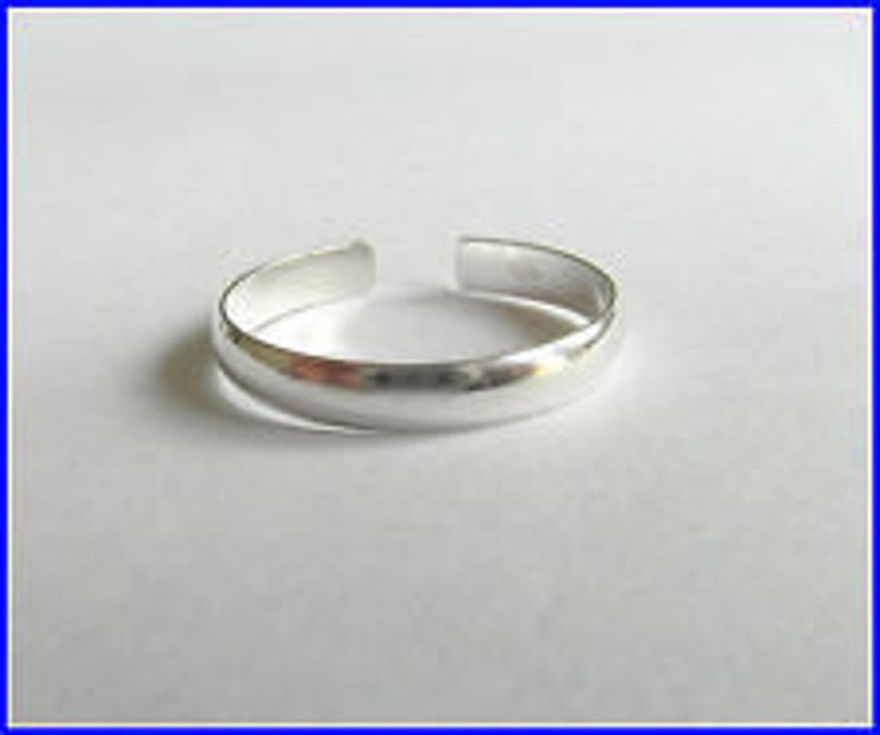 Sterling Silver 925 Adjustable 2.5 MM Toe Ring Band 画像 1