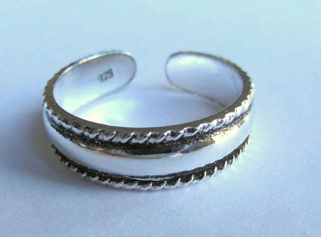 Sterling Silver 925 Plated Adjustable Toe Ring - Etsy UK