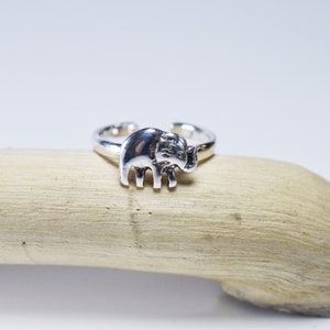 Sterling  Silver  925  Elephant  Adjustable  Toe  Ring