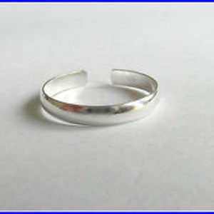 Sterling Silver 925 Adjustable 2.5 MM Toe Ring Band image 2