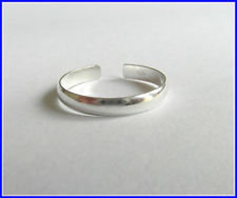 Sterling Silver 925 Adjustable 2.5 MM Toe Ring Band image 3