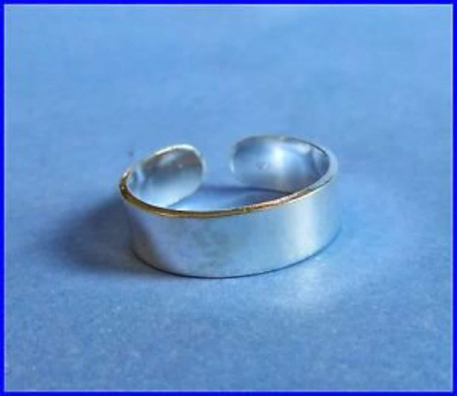 Sterling Silver 925 Solid 5 MM Band Adjustable Toe Ring - Etsy UK