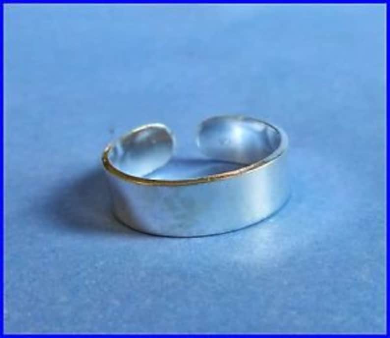 Sterling Silver 925 Solid 5 MM Band Adjustable Toe Ring - Etsy UK