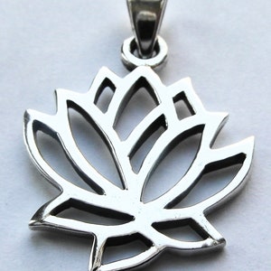 Sterling Silver 925  Lotus Flower Pendant