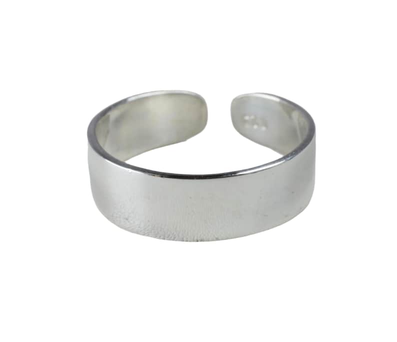 Sterling Silver 925 Solid 5 MM Band Adjustable Toe Ring - Etsy UK