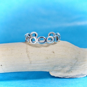 Sterling  Silver  925  Adjustable  Hoop  Circles  Toe  Ring