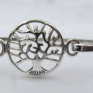 Sterling  Silver  925  Tree  Of  Life  Bangle  Bracelet