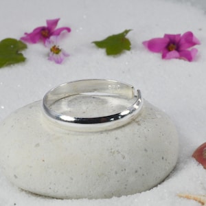 Sterlingzilver 925 verstelbare teenringband van 2,5 mm