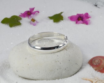 Sterling Silver 925 Adjustable 2.5 MM Toe Ring Band