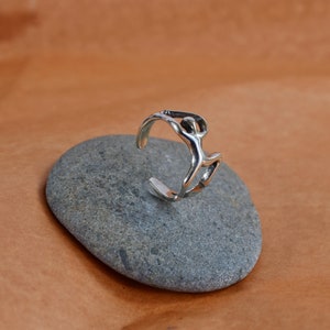 Sterling Silver 925 Adjustable Stretching Man Toe Ring image 1