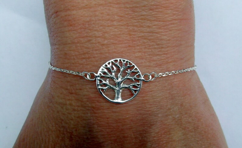 Sterling Silver 925 Wrist Bracelet With Tree of Life Pendant - Etsy UK
