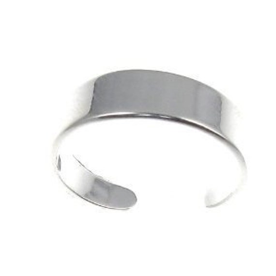 Sterling Silver 925 Solid 5 MM Band Adjustable Toe Ring - Etsy UK