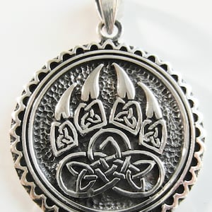 Sterling  Silver  925  Norse  Viking  Wolf  Claw  Pendant