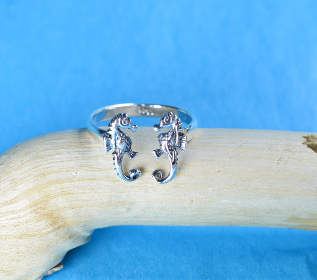 Sterling Silver 925 Adjustable Seahorses Toe Ring - Etsy