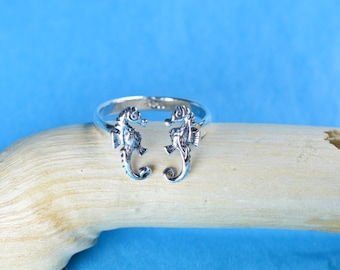 Sterling  Silver  925  Adjustable  Seahorses  Toe  Ring