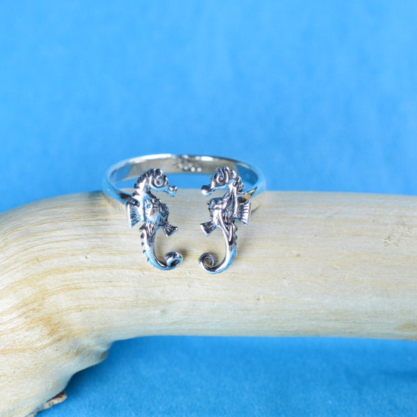 Sterling  Silver  925  Adjustable  Seahorses  Toe  Ring