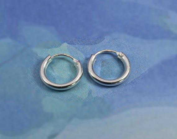 Paio Orecchini A Cerchio 925 Vero Argento Spessore 2 MM 12,14 - Foto 4