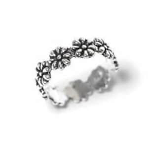 Sterling  Silver  925  Daisy  Chain  Adjustable  Toe  Ring