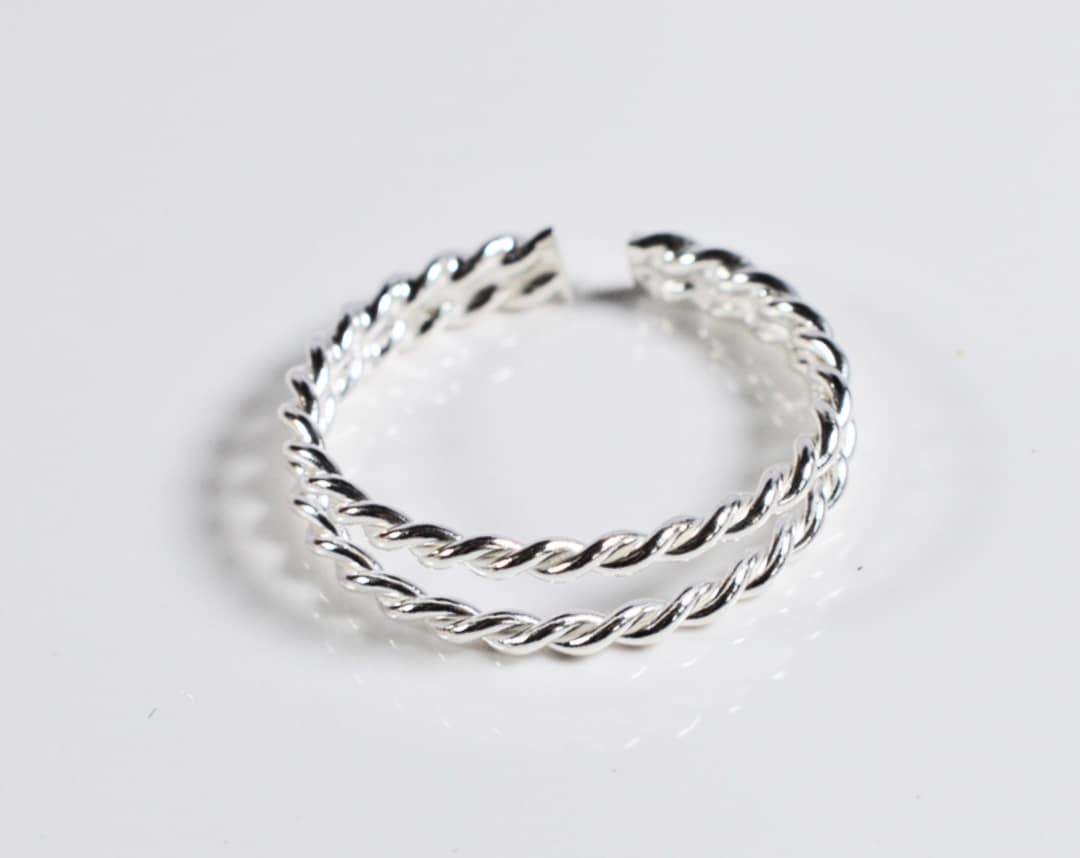 Sterling Silver 925 Adjustable Raindrops Toe Ring - Etsy