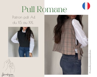 Romane trui - PDF PATROON A4 (alleen in het Frans)