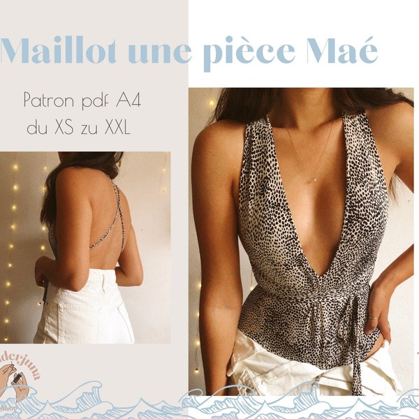 maillot de bain une pièce Maé - PATRON PDF A4 (in french only/ en français seulement)