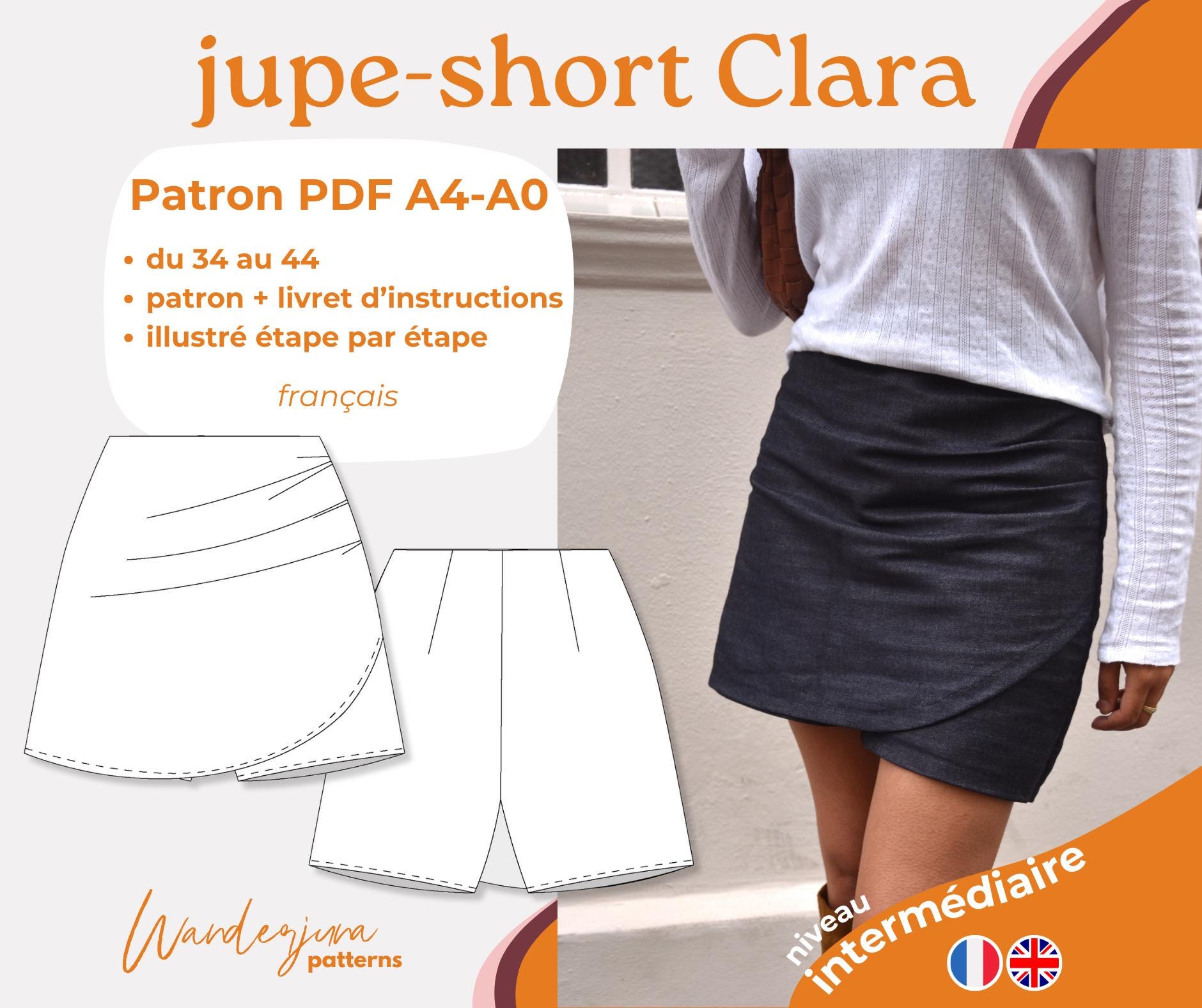 Simplicity 1370 Patron De Couture Jupe-Short Et Jupe Pour Femme - Tailles FR 32-40