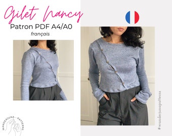 Nancy cardigan - French A4/A0 pattern