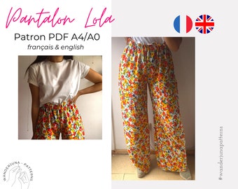 Pantalon Palazzo Lola - patron pdf A4/A0 - sewing pattern A4/A0 (french & english)