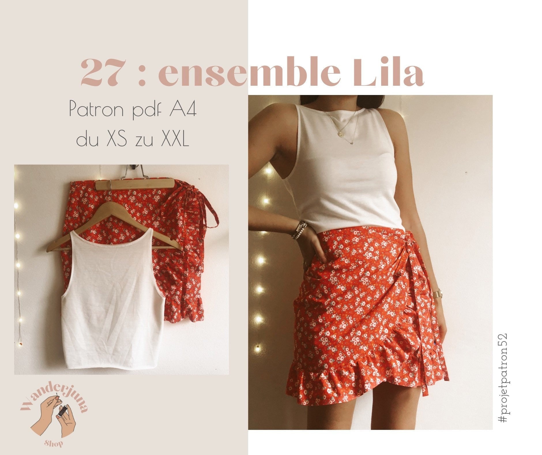 027 Lila Set A4 PDF PATTERN in French Only -  Canada