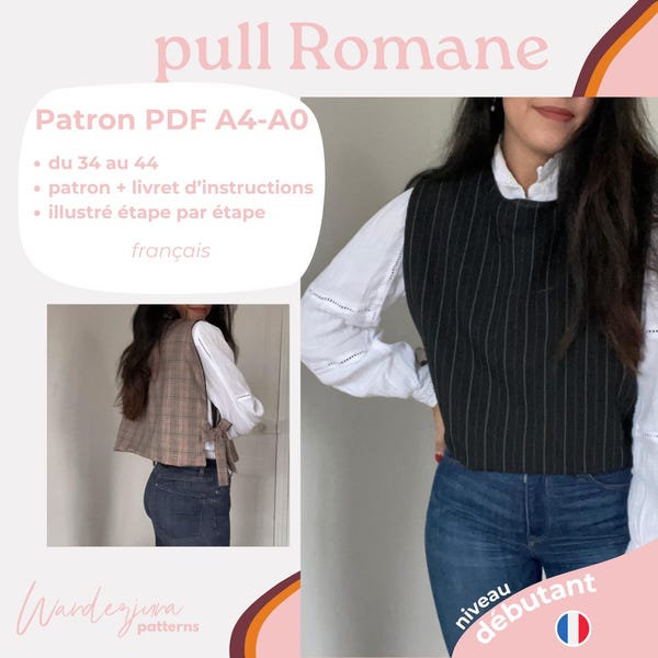 Romane Sweater - PDF PATTERN A4 (in French only)