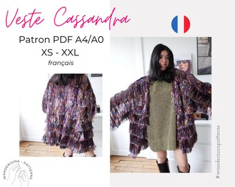 Veste Cassandra - patron A4/A0 français KARMA JACKET PATTERN, ready to print, taylor swift sewing pattern