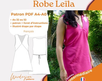 Vestido Leïla - Patrón francés A4/A0