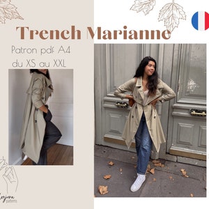 Trench Marianne A4 PDF PATTERN in french only image 1