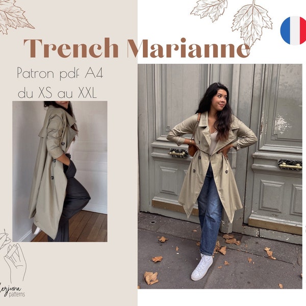 Trench Marianne - PATRON PDF A4 (in french only/ en français seulement)