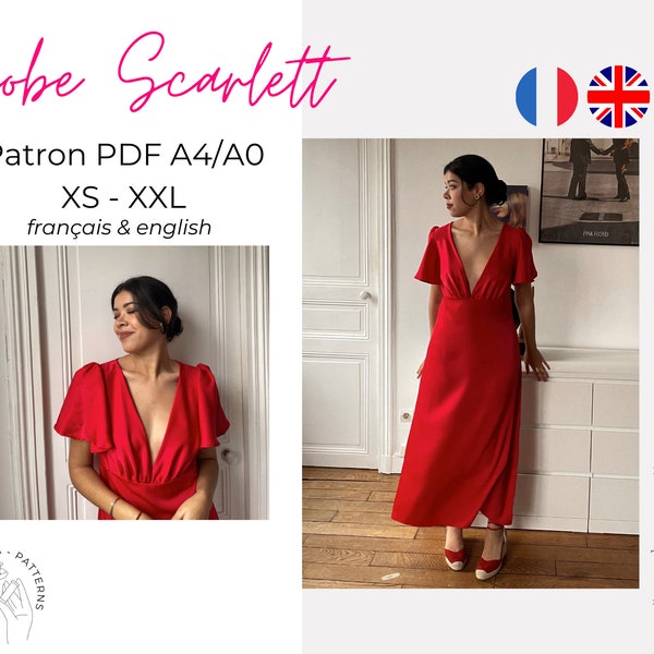 Robe Scarlett - patron A4/A0 français & english