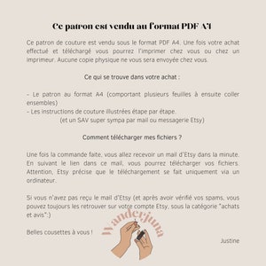 033 robe Eloise PATRON PDF A4 in french only/ en français seulement image 2