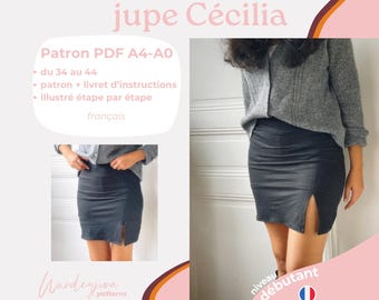 Falda Cecilia - Patrón francés A4/A0