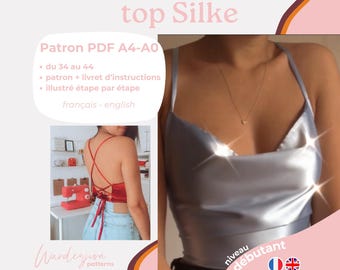 Silke top pattern PDF - French + ENGLISH (in French and English)