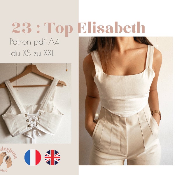 023 bustier Elisabeth - PATRON/PATTERN PDF A4 (in french and english)