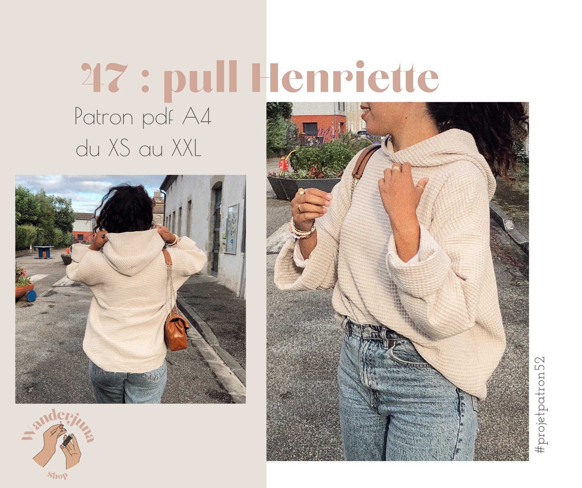 047 pull Henriette - PATRON PDF A4