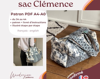 Sac Clémence - patron A4/A0 français & English