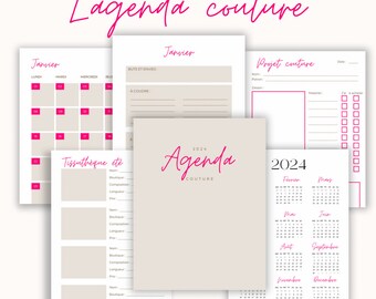 L'agenda couture A4/A5 à imprimer