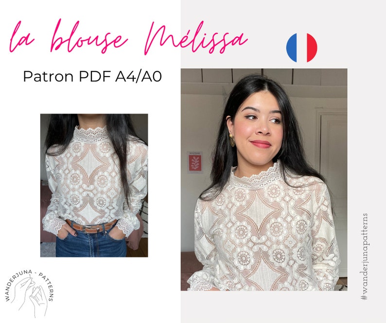 La blouse Mélissa patron A4/A0 français image 1