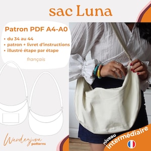 Sac Luna - patron A4/A0 français