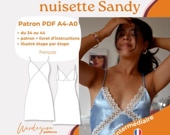 Camisón Sandy - Patrón francés A4/A0