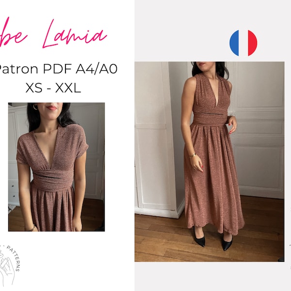 Robe Lamia - patron A4/A0 français