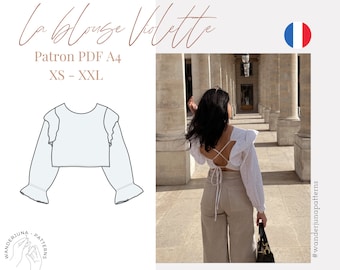 The Violette blouse - A4 PDF PATTERN (in french only)