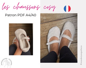 Les chaussons - patron A4/A0 français