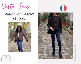 Veste Ines - patron A4/A0 français