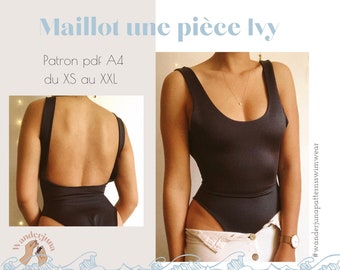 Maillot une pièce Ivy - PATRON PDF A4 (in french only/ en français seulement)